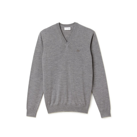 Lacoste Men's V-Neck Wool Jersey Sweater