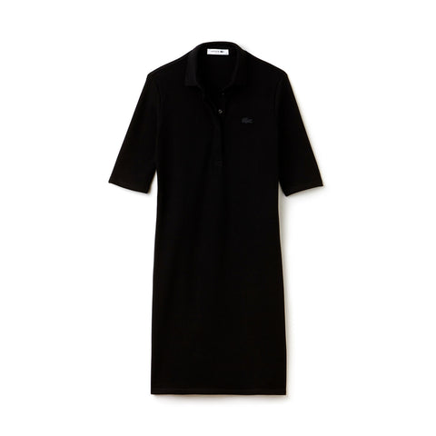 Lacoste Women's Striped Thick Stretch Cotton Piqué Polo Dress
