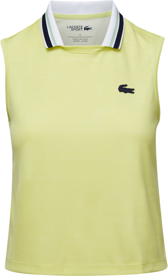 Lacoste Sport Jacquard Sleeveless Polo Shirt - Women's