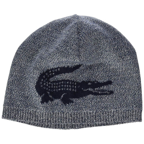 Lacoste Men's Jacquard Crocodile Wool Beanie