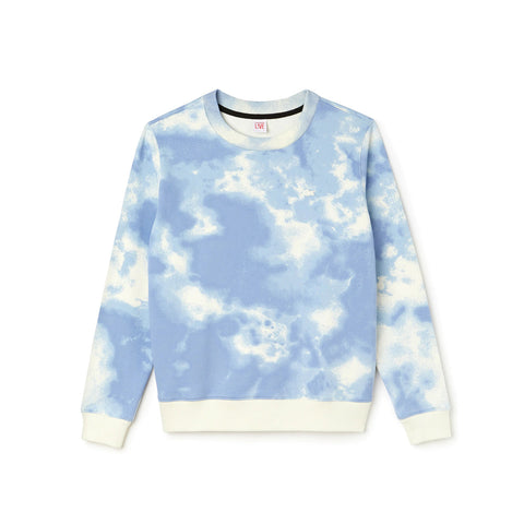 Lacoste Women's Lacoste Live Crew Neck Cloud Print Fleece Sweatshirt