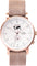 La Maison Inland The August 41mm Watch with Extra 20mm Belt - Unisex - Rose Gold - White - Rustic Grey Leather