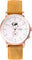 La Maison Inland The August 41mm Watch with Extra 20mm Classic Strap - Unisex - Rose Gold - White - Mustard Suede