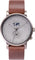 La Maison Inland The August 41mm Watch with Extra 20mm Belt - Unisex - Grey - Grey - Brown Leather