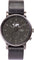 La Maison Inland The August 41mm Watch with Extra 20mm Belt - Unisex  - Charcoal - Olive grey - Black Leather