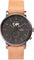 La Maison Inland The August 41mm Watch with Extra 20mm Belt - Unisex  - Charcoal - Olive grey - Natural Leather