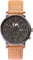 La Maison Inland The August 41mm Watch with Extra 20mm Classic Strap - Unisex - Charcoal - Olive grey - Natural Leather