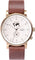 La Maison Inland The August 41mm Watch with Extra 20mm Belt - Unisex - Antique Gold - Cream - Brown Leather