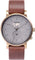 La Maison Inland The August 41mm Watch with Extra 20mm Belt - Unisex - Antique Gold - Grey - Brown Leather