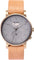 La Maison Inland The August 41mm Watch with Extra 20mm Belt - Unisex - Antique Gold - Grey - Natural Leather