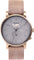 La Maison Inland The August 41mm Watch with Extra 20mm Belt - Unisex - Antique Gold - Grey - Rustic Grey Leather