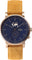 La Maison Inland The August 41mm Watch with Extra 20mm Classic Strap - Unisex - Antique Gold - Navy - Mustard Suede