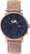 La Maison Inland The August 41mm Watch with Extra 20mm Classic Strap - Unisex - Antique Gold - Navy - Rustic Grey Leather