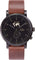 La Maison Inland The August 41mm Watch with Extra 20mm Belt - Unisex - Black - Black - Brown Leather