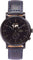 La Maison Inland The August 41mm Watch with Extra 20mm Classic Strap - Unisex - Black - Black - Navy Leather