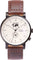 La Maison Inland The August 41mm Watch with Extra 20mm Classic Strap - Unisex - Black - Cream - Brown Leather