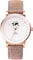 La Maison Inland The June 41mm Watch with Extra 20mm Classic Strap - Unisex - Rose Gold - White - Rustic Grey Leather