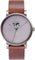 La Maison Inland The June 41mm Watch with Extra 20mm Belt - Unisex - Grey - Grey - Brown Leather