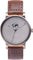 La Maison Inland The June 41mm Watch with Extra 20mm Classic Strap - Unisex - Grey - Grey - Brown Leather