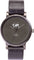 La Maison Inland The June 41mm Watch with Extra 20mm Belt - Unisex - Charcoal - Olive grey - Black Leather
