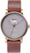 La Maison Inland The June 41mm Watch with Extra 20mm Belt - Unisex - Antique Gold - Grey - Brown Leather