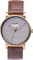 La Maison Inland The June 41mm Watch with Extra 20mm Classic Strap - Unisex - Antique Gold - Grey - Brown Leather