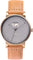 La Maison Inland The June 41mm Watch with Extra 20mm Classic Strap - Unisex - Antique Gold - Grey - Natural Leather