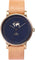 La Maison Inland The June 41mm Watch with Extra 20mm Belt - Unisex - Antique Gold - Navy - Natural Leather