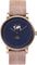 La Maison Inland The June 41mm Watch with Extra 20mm Belt - Unisex - Antique Gold - Navy - Rustic Grey Leather