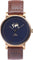 La Maison Inland The June 41mm Watch with Extra 20mm Classic Strap - Unisex - Antique Gold - Navy - Brown Leather