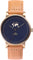 La Maison Inland The June 41mm Watch with Extra 20mm Classic Strap - Unisex - Antique Gold - Navy - Natural Leather