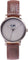 La Maison Inland The June Petite 34mm Watch with Extra 16mm Classic Strap - Unisex - Grey - Grey - Brown Leather