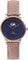 La Maison Inland The June Petite 34mm Watch with Extra 16mm Classic Strap - Unisex - Antique Gold - Navy - Rustic Grey Leather