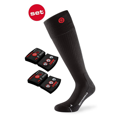 Lenz Set of Heat Socks 4.0 with Toe Cap and lithium pack RCB 1200 - Unisex