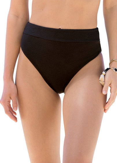 Maaji Black Tulip Suzy Q High Rise Bikini Bottom - Women's