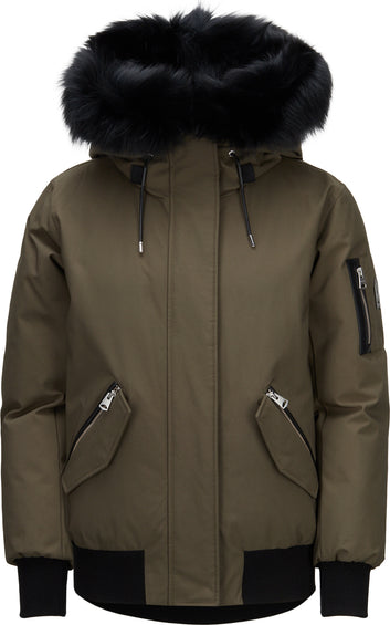 Mackage Marnie-BX Bomber Jacket with Blue Fox Fur - Women's