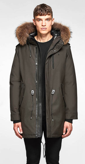 Mackage Men's Moritz-D Fur Hood Twill Parka