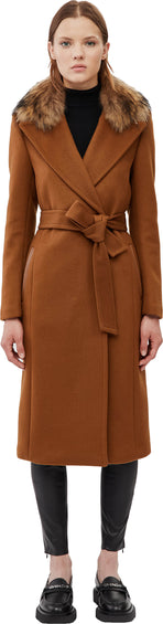Mackage Sienna Wool-Cashmere Coat with Sash Belt - Women's