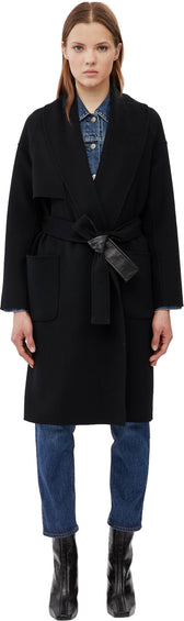 Mackage Thalia Double-Face Wool Robe Coat - Women's