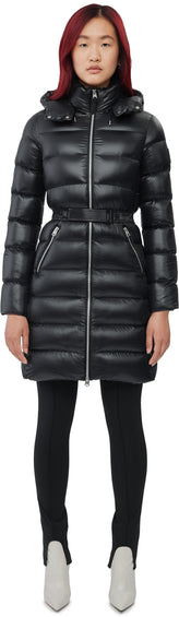 Mackage Valery Lustrous Light Down Coat with Hood - Women's