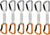 Mammut Pack 6 Sender Keylock 12 cm Quickdraws - Light Grey - Gold