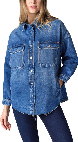 Mavi Tamara Dark Distressed True Blue Denim Jean - Women's