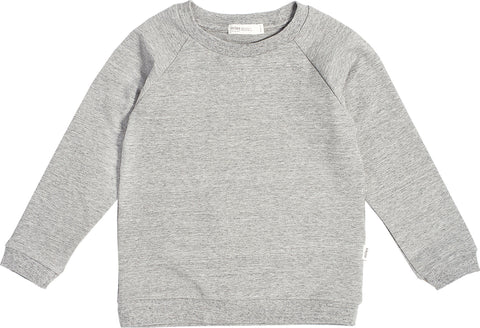 Miles Baby Miles Basic Heather Grey Crew Neck Sweater - Kids