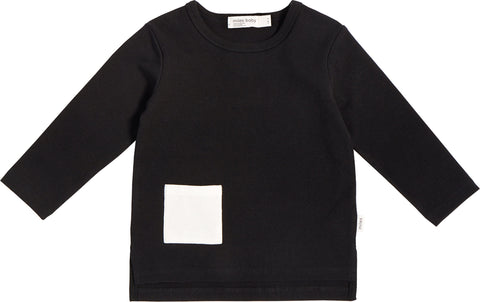 Miles Baby Miles Basic Black Long Sleeve T-Shirt - Kids