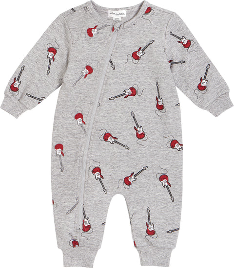 Miles The Label Guitar Print Playsuit - Baby Boy