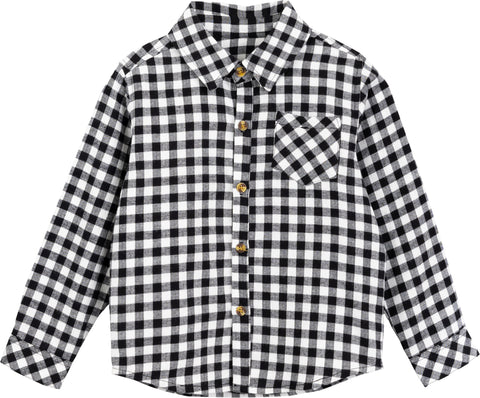 Miles The Label Long Sleeve Checked Flannel Shirt - Little Boys