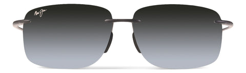Maui Jim Hema Polarised Rimless Sunglasses - Matte Grey Frame - Neutral Grey Lens