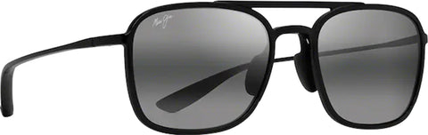Maui Jim Keokea Aviator Sunglasses - Gloss Black - Neutral Grey Polarized Lens