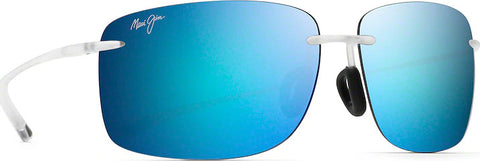Maui Jim Hema Polarized Rimless Sunglasses - Blue Hawaii Lens - Crystal Matte Frame