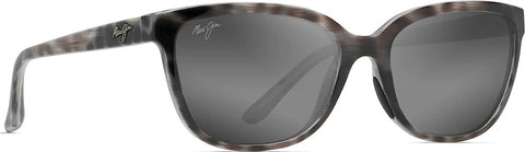 Maui Jim Honi Polarized Cat Eye Sunglasses - Neutral Grey Lens - Grey Tortoise Stripe Frame